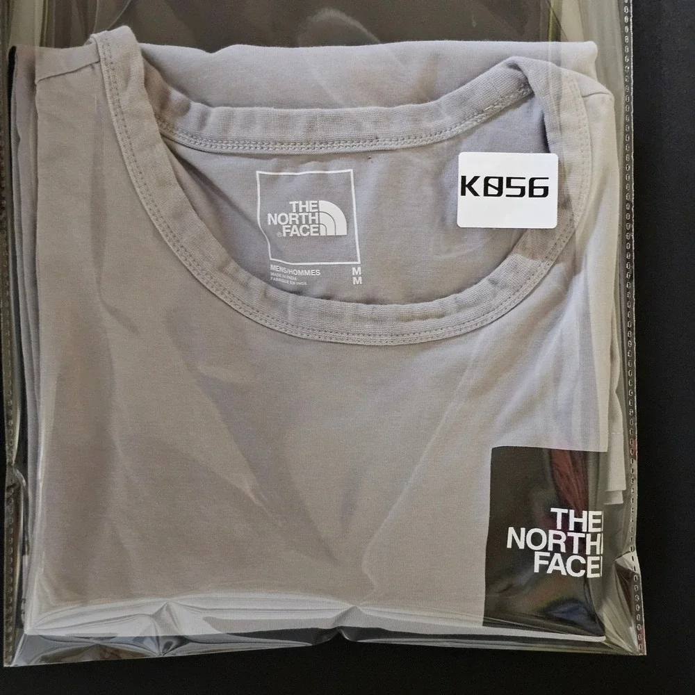 The North Face Mens Gray Floral Graphic Box Logo T-Shirt Size M Recycled Cotton